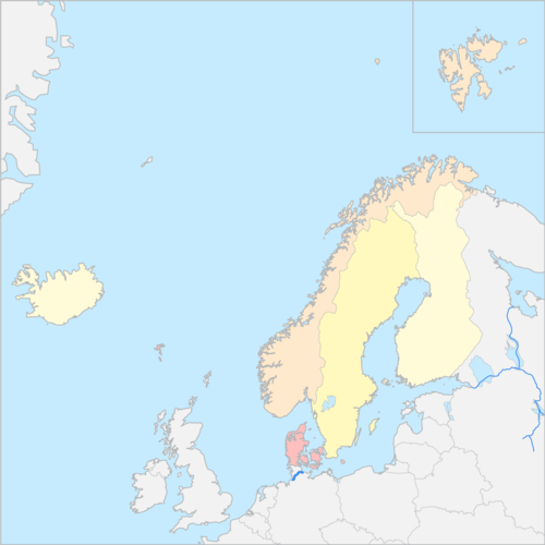 노르딕 국가 지도