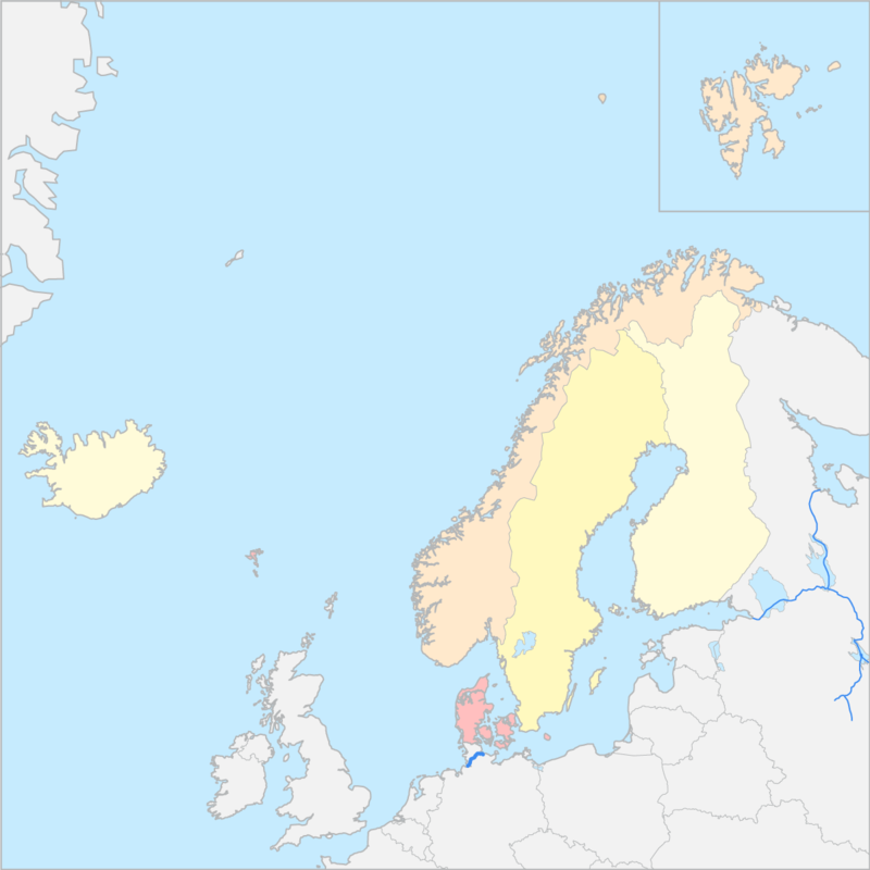 노르딕 국가 지도