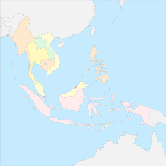 동남아시아 국가 지도