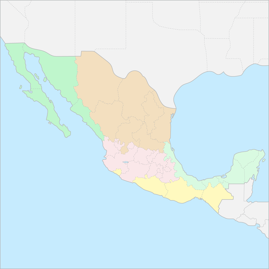 멕시코 지역 지도