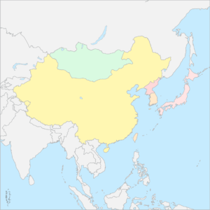 동아시아 국가 지도