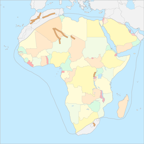 아프리카 순상지 지도