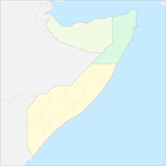 소말리아 소말릴란드 푼틀란드 국가 지도