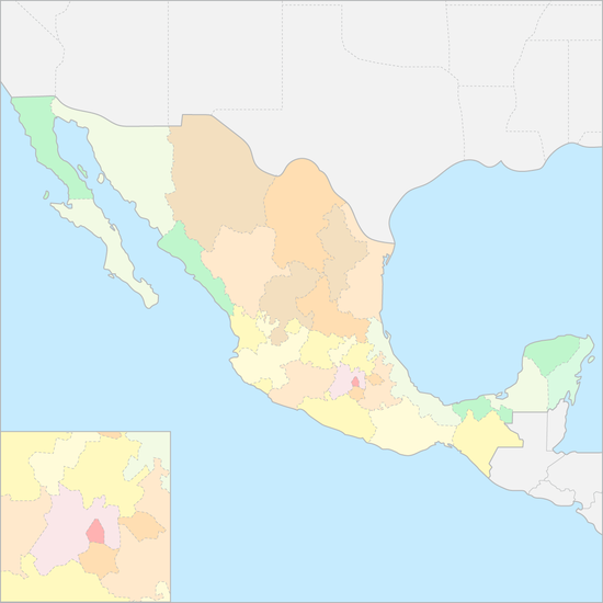 멕시코 행정 지도