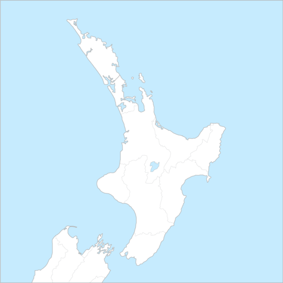 뉴질랜드 북섬 행정 지도