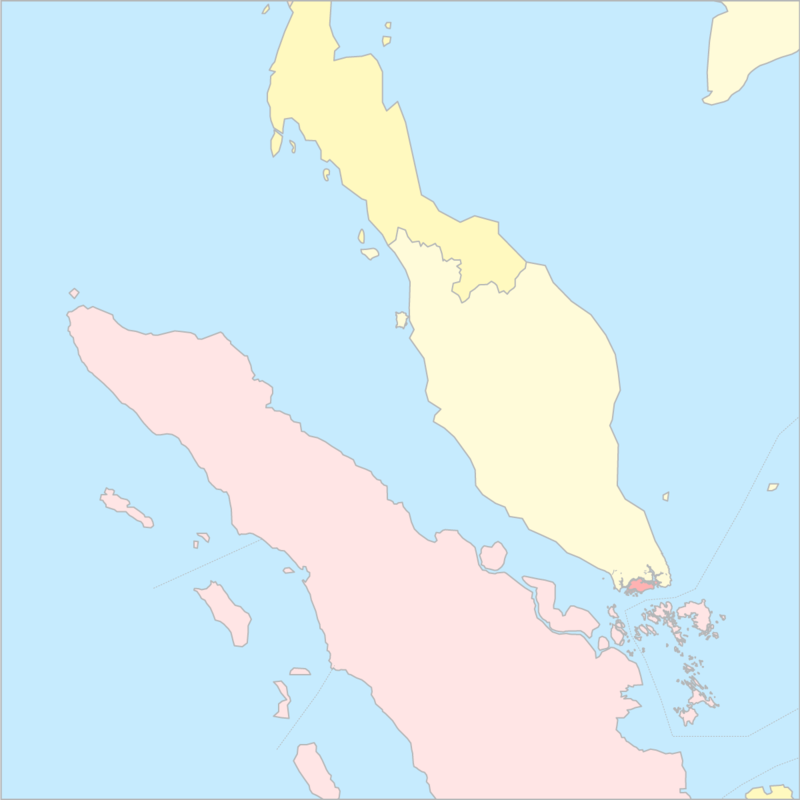 말라카해협 국가 지도
