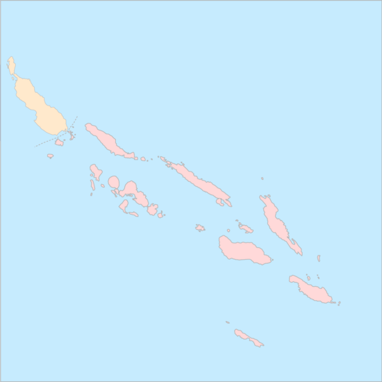 솔로몬제도 (섬) 국가 지도