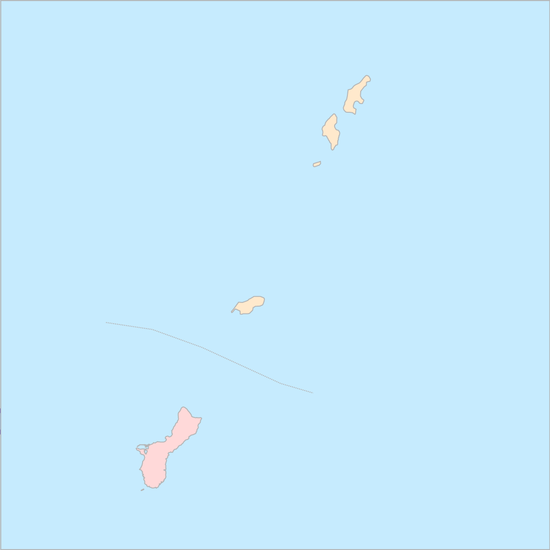 괌과 사이판 국가 지도