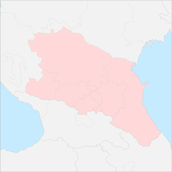 북캅카스연방관구 행정 지도
