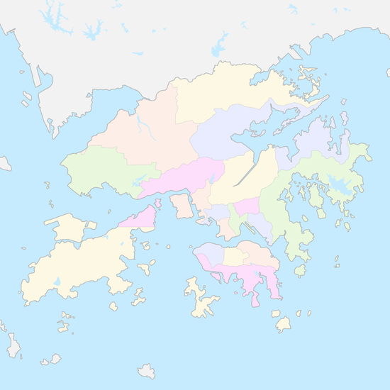 홍콩시 행정 지도