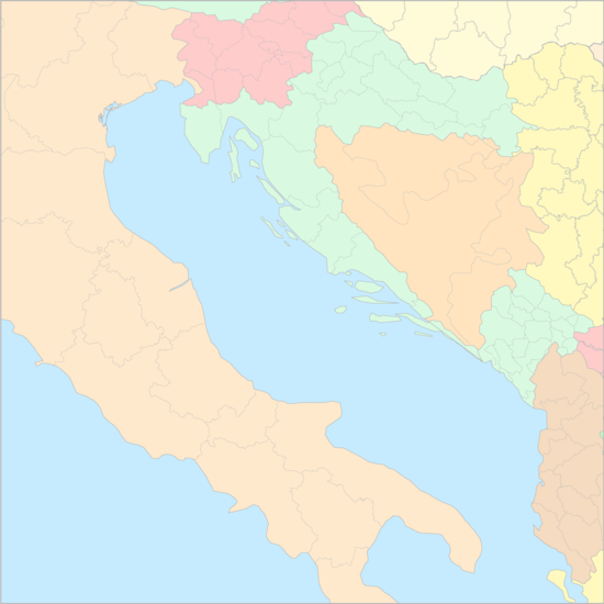 아드리아해 국가 지도