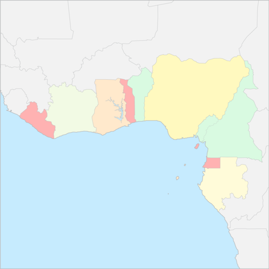 기니만 국가 지도