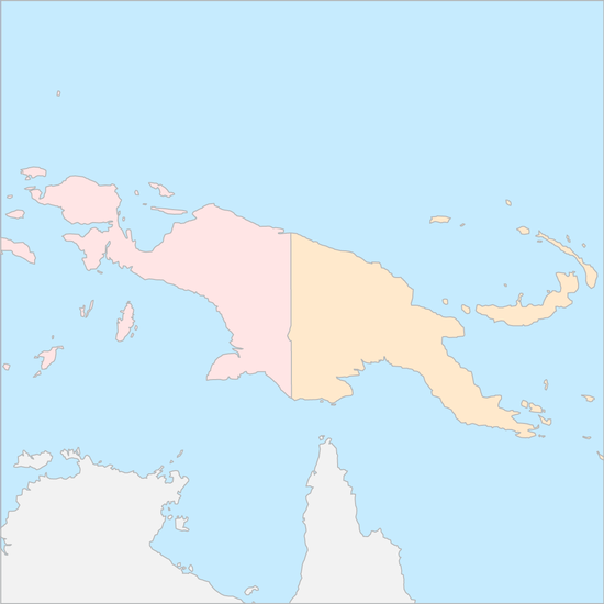 뉴기니섬 국가 지도