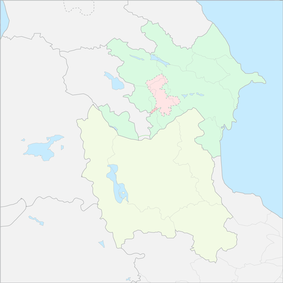 남북아제르바이잔 국가 지도