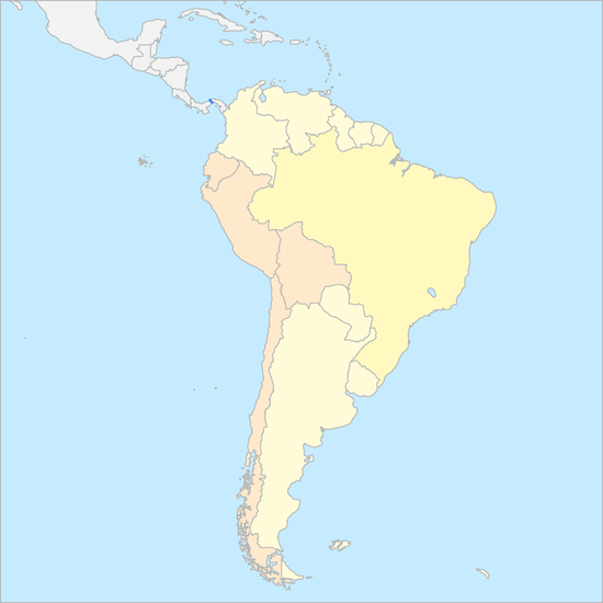 남아메리카 지역 지도