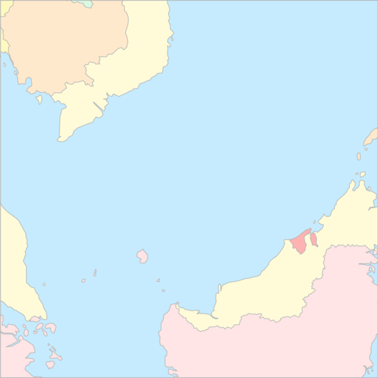 보르네오해 국가 지도