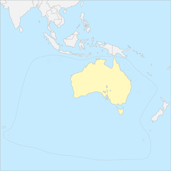 호주와 섬 행정 지도