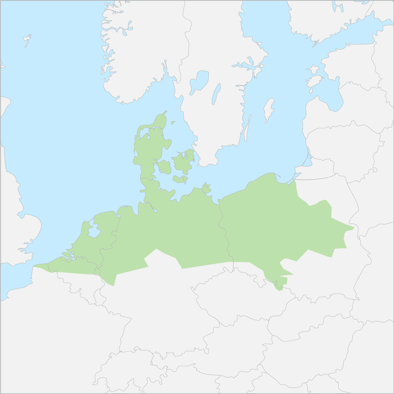 북유럽평원 국가 지도
