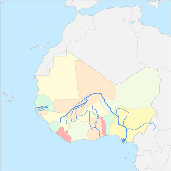 서아프리카 강 지도