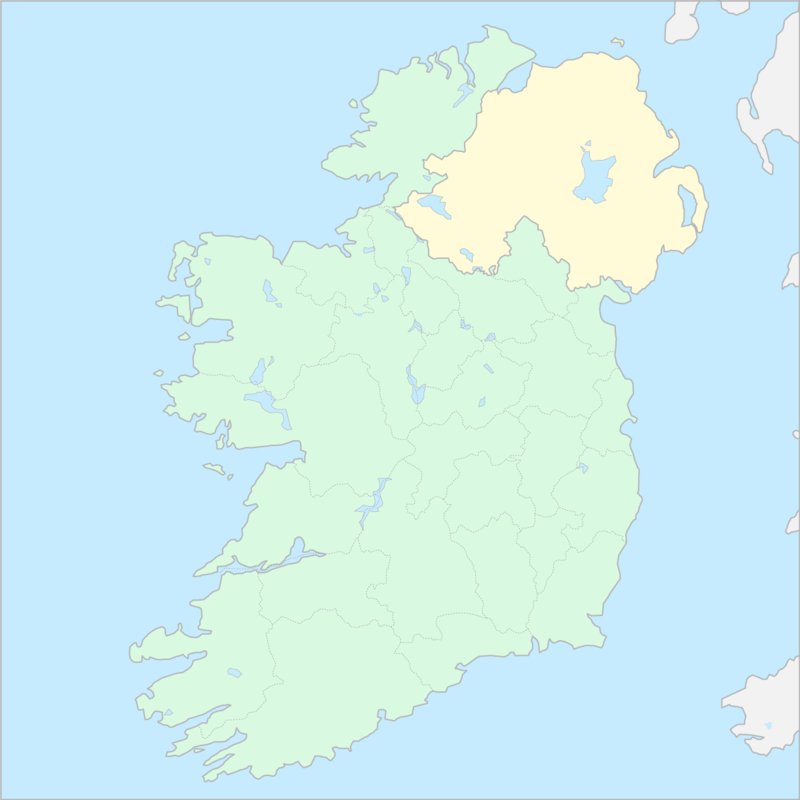 아일랜드섬 국가 지도