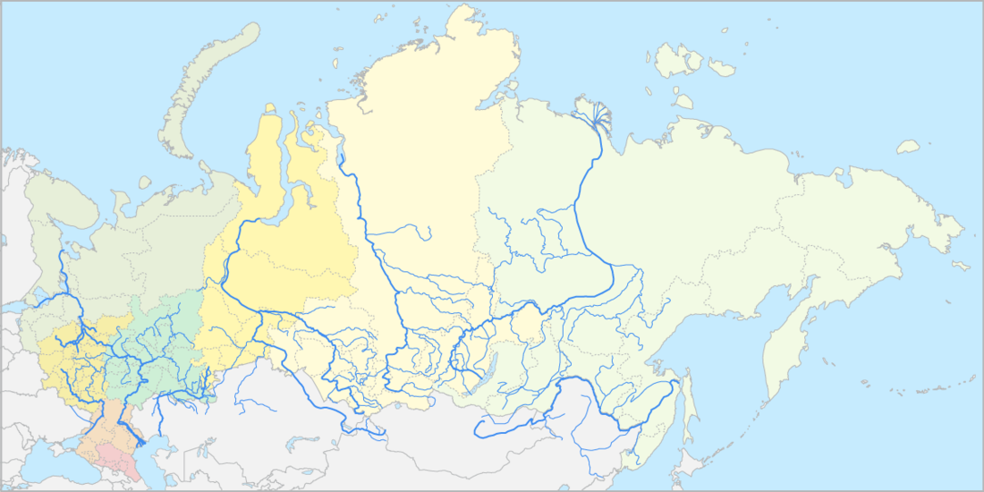 러시아 강 가로 지도