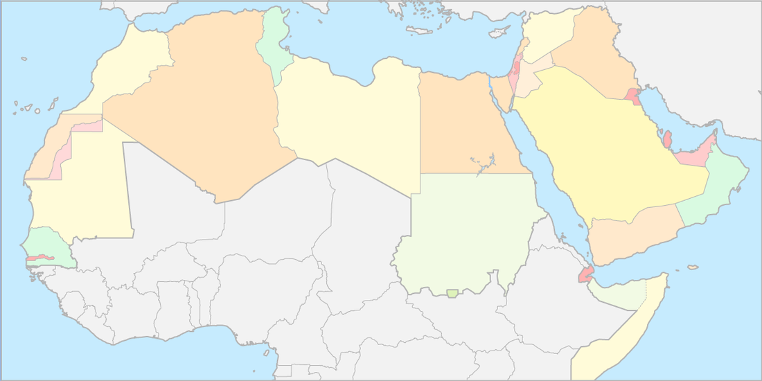 아랍 국가 가로 지도