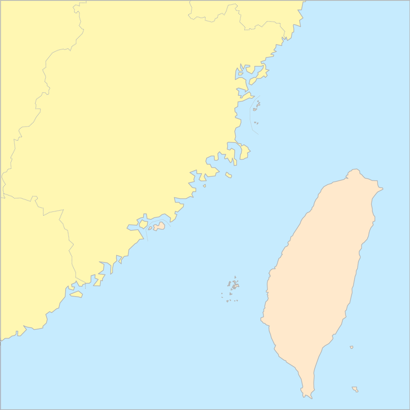 대만해협 국가 지도