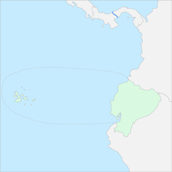 에콰도르와 섬 행정 지도