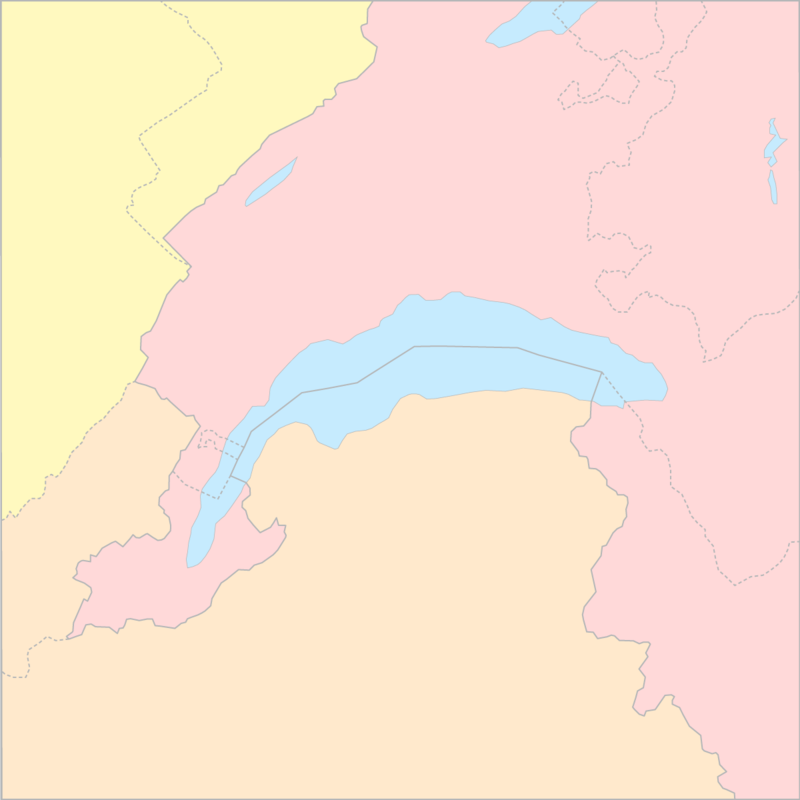 레만호 국가 지도