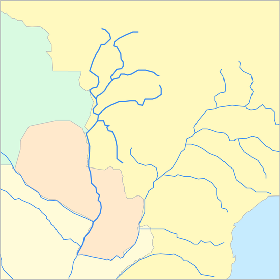 파라과이강 국가 지도