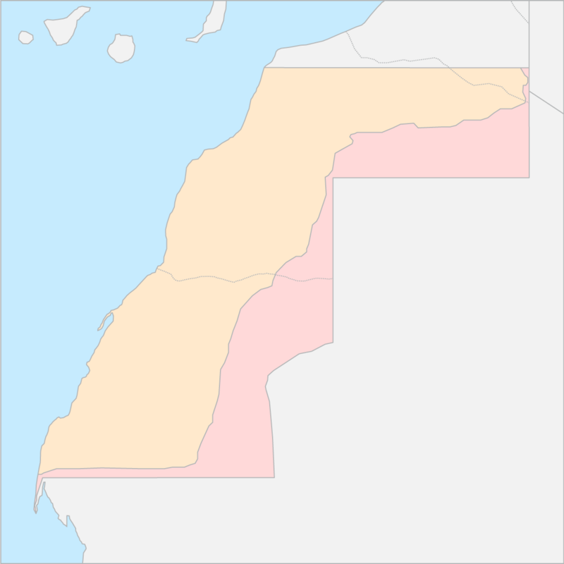 서사하라 국가 지도