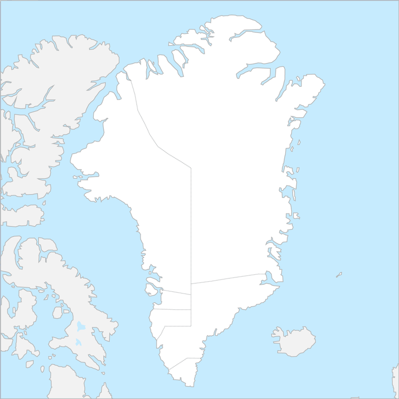 그린란드 행정 지도