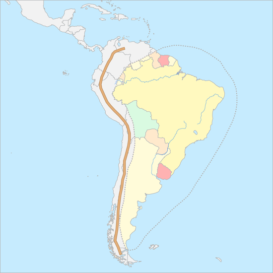 브라질 순상지 지도