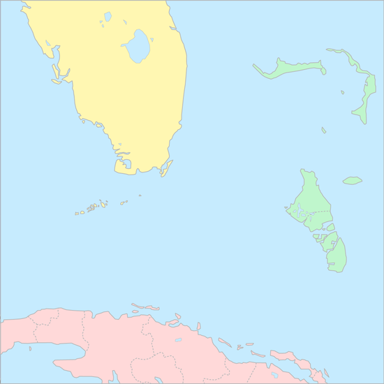 플로리다해협 국가 지도