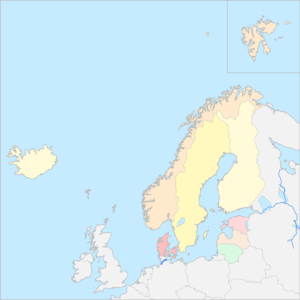 북유럽 국가 지도