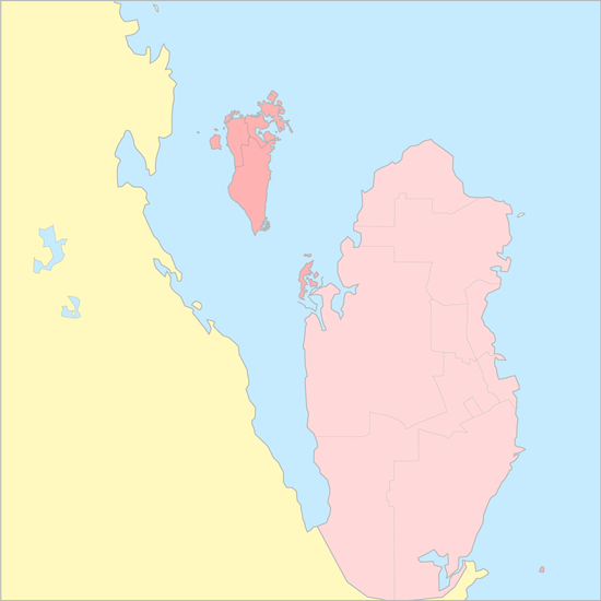 바레인만 국가 지도