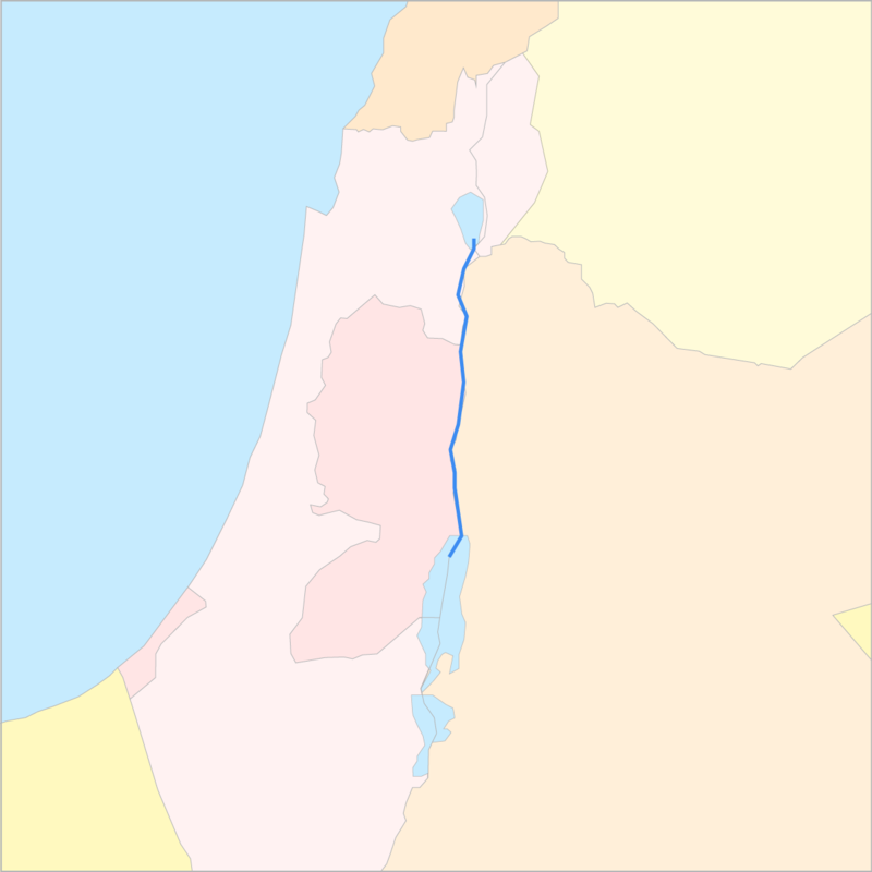 요르단강 국가 지도