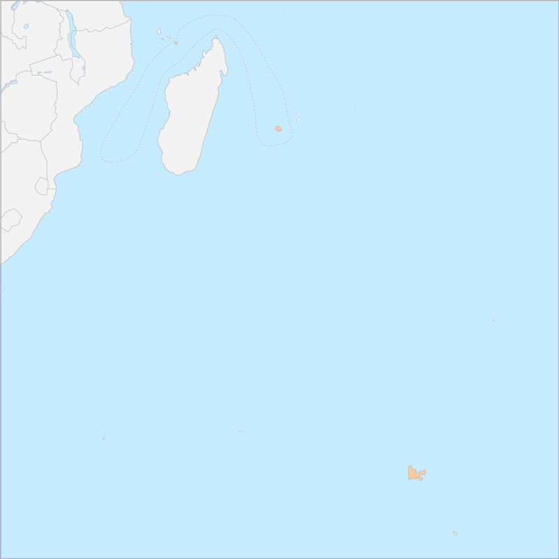 프랑스령 남방 및 남극 지역 행정 지도