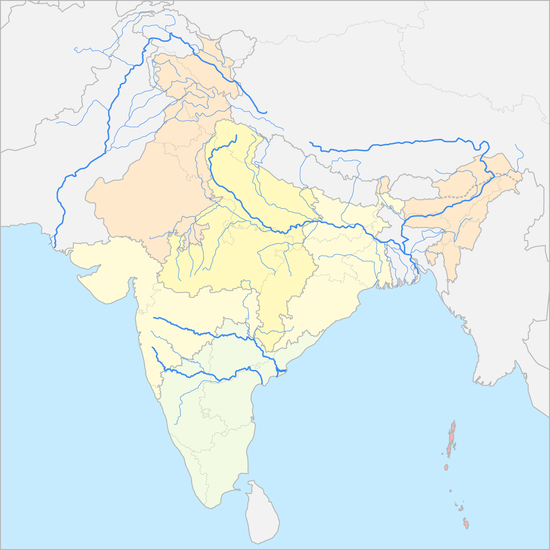 인도 강 지도