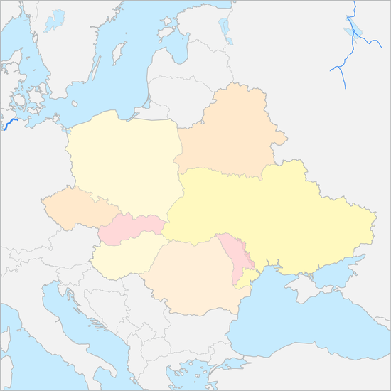 동유럽 국가 지도
