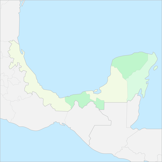 멕시코만 연안지역 행정 지도