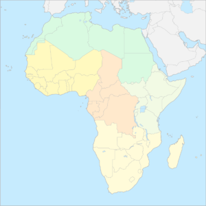 아프리카 위치 지도