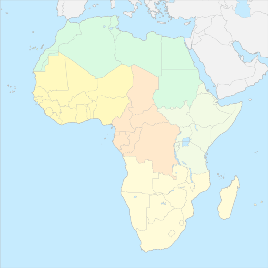 아프리카 지역 지도