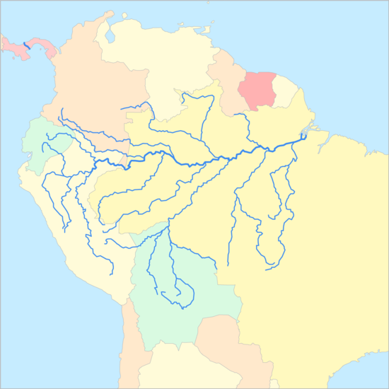 아마존강 국가 지도
