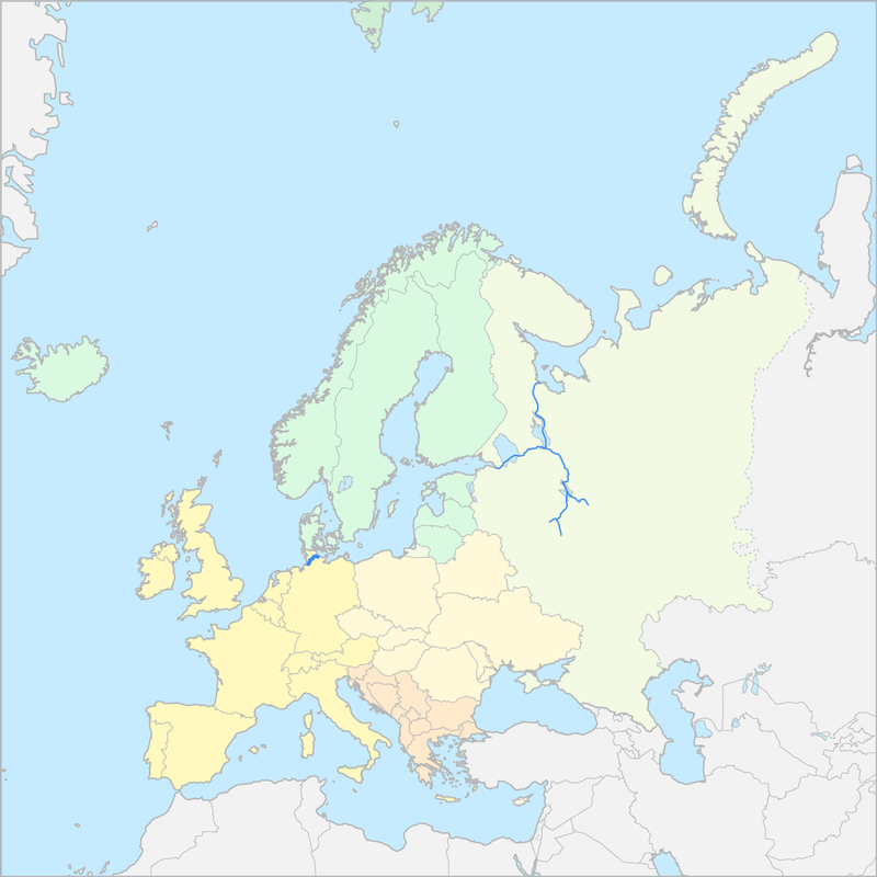 유럽반도 지역 지도