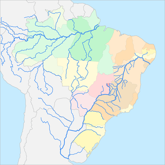 브라질 강 지도