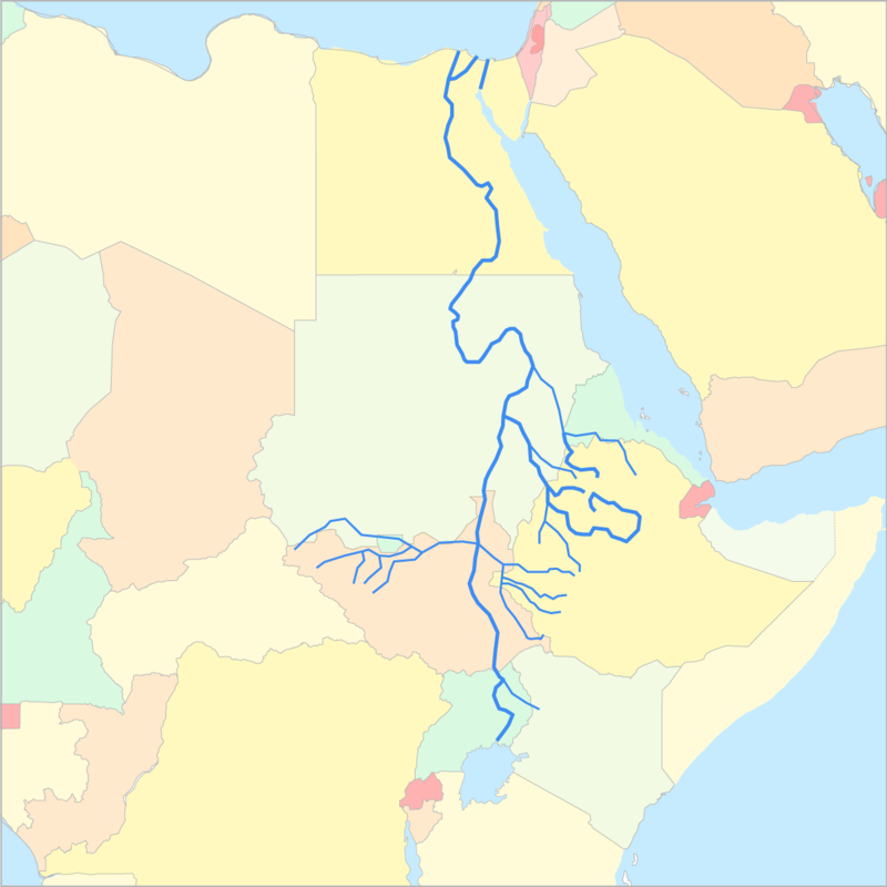 나일강 국가 지도