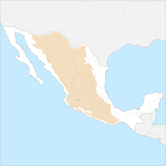 멕시코고원 행정 지도
