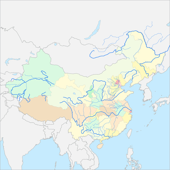 중국 강 지도