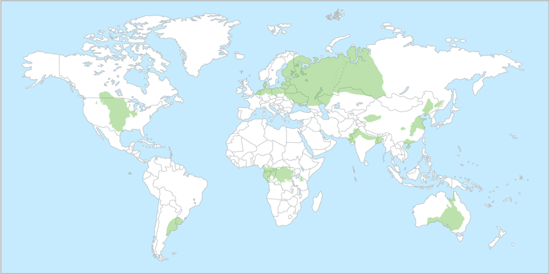 세계 평원 지도